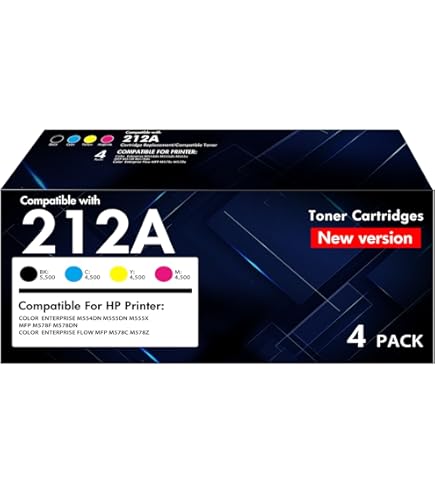 Amazon.co.jp: 212X トナーカートリッジ 4個パック チップ付き HP 212X